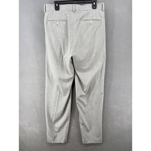 ASOS Design Pants Mens Sz 34x34 Smart Tapered Trouser Grey Pleated Pockets Dress - Picture 8 of 12